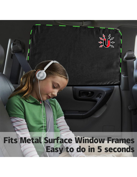 Cortinas de Ventana para Auto ZATOOTO 2 Pcs Sombra Magnética Cortinas de Ventana para Auto ZATOOTO 2 Pcs Sombra Magnética
