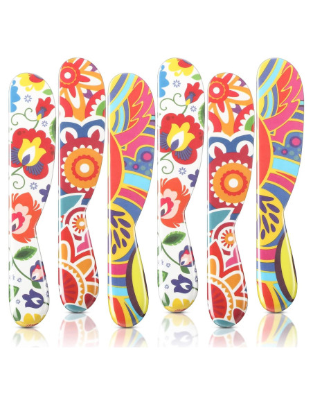 Juego de 6 Espátulas de Plástico Coloridas Eaasty 15.24 cm Juego de 6 Espátulas de Plástico Coloridas Eaasty 15.24 cm