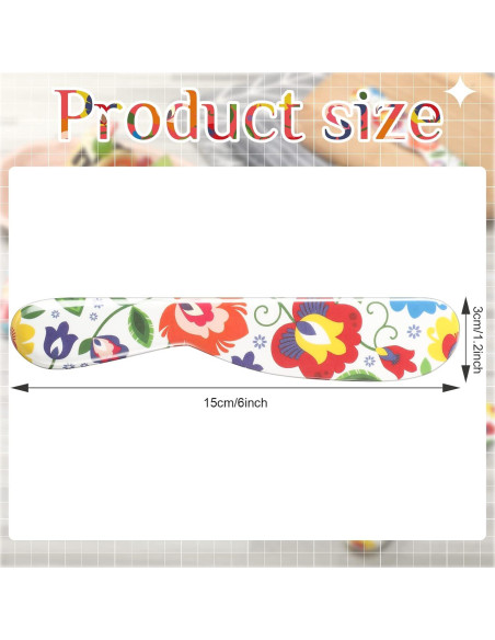 Juego de 6 Espátulas de Plástico Coloridas Eaasty 15.24 cm Juego de 6 Espátulas de Plástico Coloridas Eaasty 15.24 cm