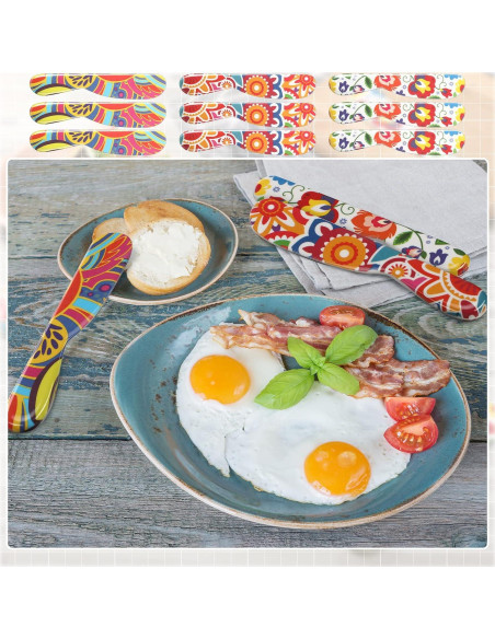 Juego de 6 Espátulas de Plástico Coloridas Eaasty 15.24 cm Juego de 6 Espátulas de Plástico Coloridas Eaasty 15.24 cm