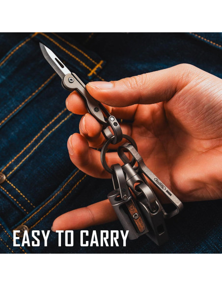 Cuchillo de bolsillo KeyUnity KK05 de titanio 7cr17Mov gris Cuchillo de bolsillo KeyUnity KK05 de titanio 7cr17Mov gris