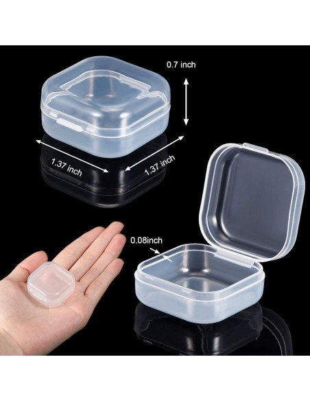24 Cajas de Almacenamiento SATINIOR Plástico Transparente 3.5cm 24 Cajas de Almacenamiento SATINIOR Plástico Transparente 3.5cm