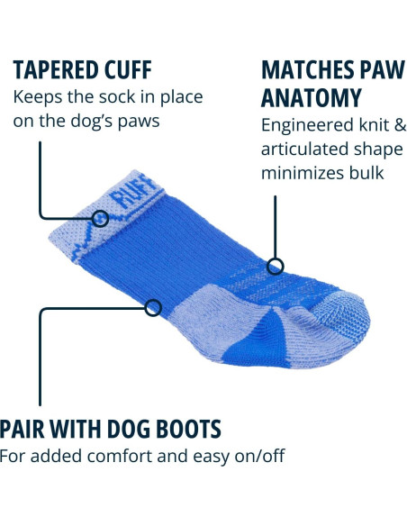 Calcetines para perros Ruffwear Bark'n Boot Azul piscina Calcetines para perros Ruffwear Bark'n Boot Azul piscina