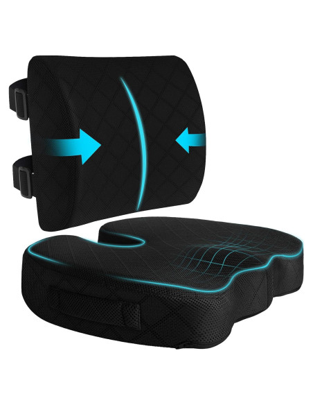 Cojín TushGuard Espuma Viscoelástica para Espalda y Coccix Cojín TushGuard Espuma Viscoelástica para Espalda y Coccix