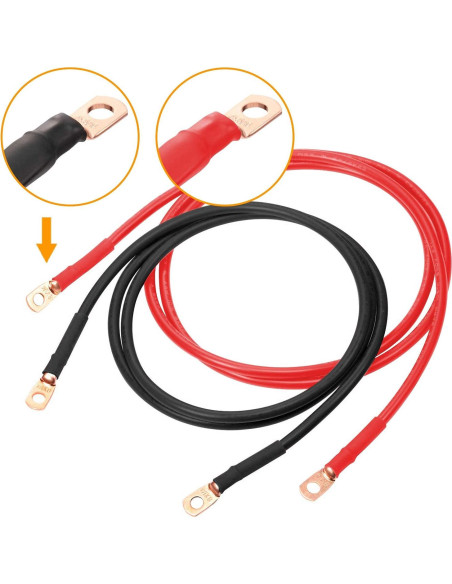 Kit de terminales de cobre SVAAR 20 piezas 1/0 y 2/0 AWG Kit de terminales de cobre SVAAR 20 piezas 1/0 y 2/0 AWG