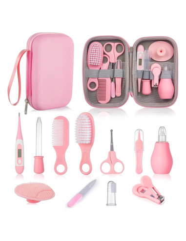 Kit de Cuidado para Bebés Lictin Rosa - 12 Piezas Seguras