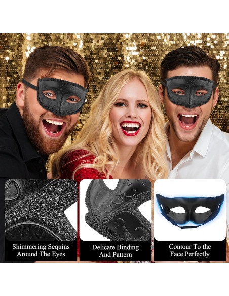Máscara de Carnaval de Encaje Exlinonline para Adultos - Pareja Elegante Máscara de Carnaval de Encaje Exlinonline para Adultos - Pareja Elegante