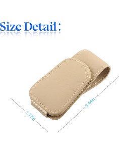 Soporte de Gafas zipelo para Visera de Coche Beige 1 PCS 2