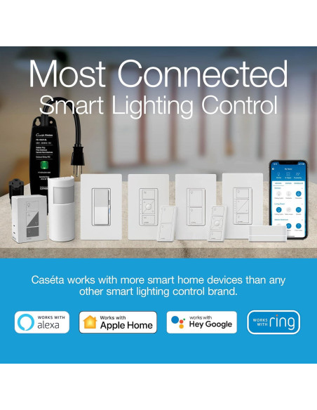 Kit de Iluminación Inteligente Lutron Caseta con Hub y 2 Reguladores Kit de Iluminación Inteligente Lutron Caseta con Hub y 2 Reguladores