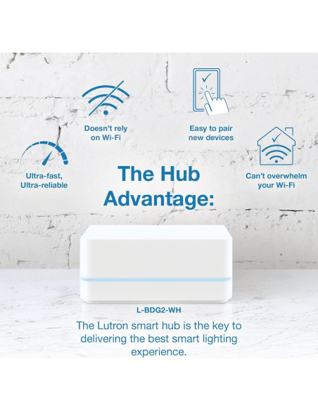 Kit de Iluminación Inteligente Lutron Caseta con Hub y 2 Reguladores Kit de Iluminación Inteligente Lutron Caseta con Hub y 2 Reguladores