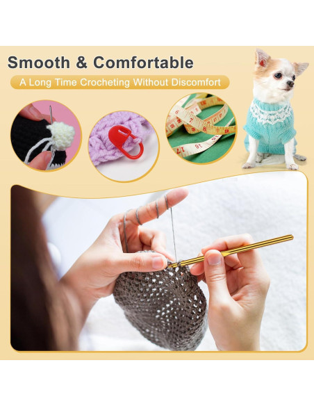 Kit de Crochet Aeelike 1000m Hilo Acrílico con Ganchos y Bolsa Kit de Crochet Aeelike 1000m Hilo Acrílico con Ganchos y Bolsa