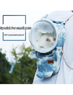 Bolsa de transporte para hámster y pequeños animales Gris 2