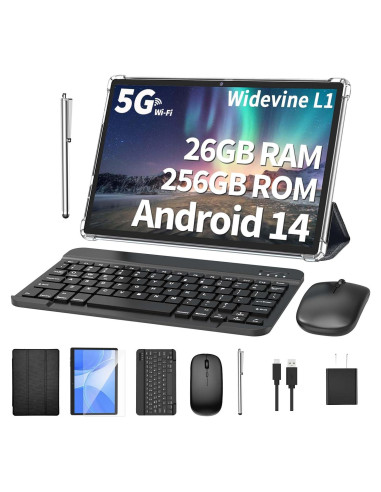 Tableta Android 14 PYNAREL TB02 10.1" 26GB RAM 256GB ROM