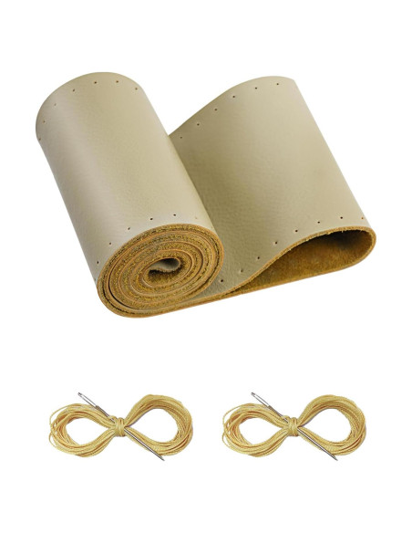 Cubierta de Volante de Cuero BELINOUS Universal 33-51 cm Beige Cubierta de Volante de Cuero BELINOUS Universal 33-51 cm Beige