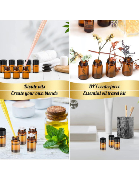 Botellas de Vidrio Ámbar 2ml Teenitor - Paquete de 100 Unidades Botellas de Vidrio Ámbar 2ml Teenitor - Paquete de 100 Unidades