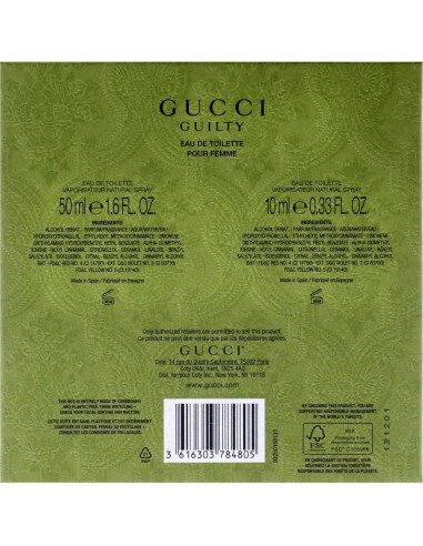 Set de Regalo Gucci Guilty Pour Femme 2 Piezas 47.3ml y 9.9ml