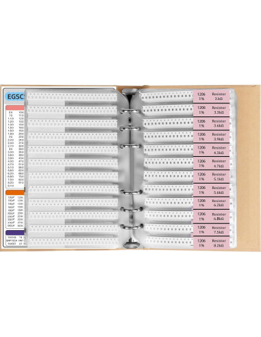 Kit de Componentes SMD 5600Pcs EGSCST 1206 Resistencias y Más