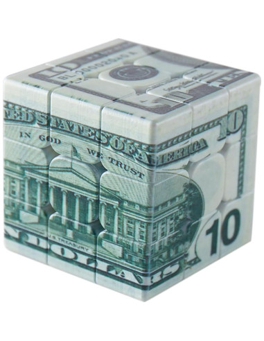 Cubo de Velocidad 3x3 Kugoa Patrón 10 Dólares 56mm