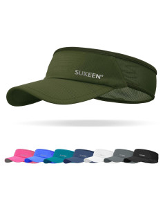 Visera Deportiva Sukeen Unisex Ligera Enfriadora UPF50+ Verde Militar