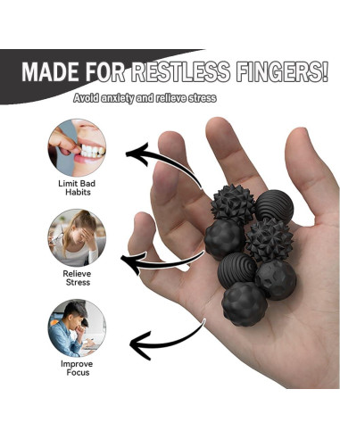 Bolas Magnéticas Antiestrés FZChenrry - Juguete Sensorial 8 Piezas