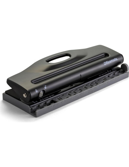 Perforadora Ajustable Officemate 6 Agujeros 0.65 kg Negra Perforadora Ajustable Officemate 6 Agujeros 0.65 kg Negra