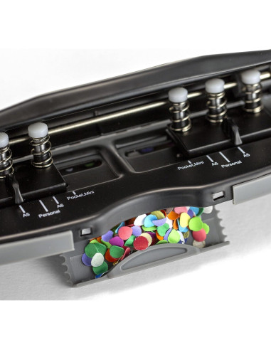 Perforadora Ajustable Officemate 6 Agujeros 0.65 kg Negra