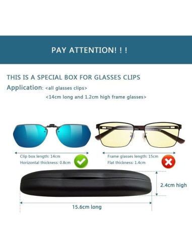 Estuche Duro para Gafas UpaClaire Negro Ultra-Ligero