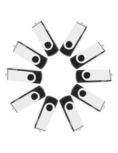 Paquete de 10 memorias USB 2.0 2GB MAKACTUA color negro