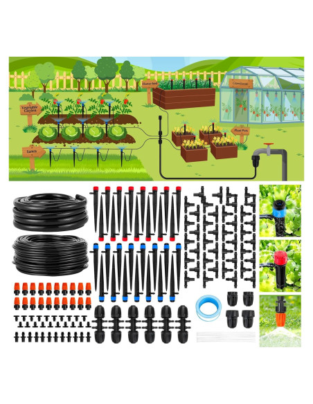 Sistema de Riego por Goteo Abakuku 240 pies Automático Sistema de Riego por Goteo Abakuku 240 pies Automático