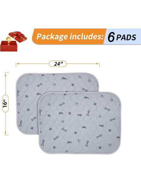 Alfombrillas Lavables para Perros PICK FOR LIFE 40.6x61cm - Paquete de 6 Alfombrillas Lavables para Perros PICK FOR LIFE 40.6x61cm - Paquete de 6