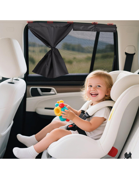 Cortinas para Ventanas de Coche ZATOOTO 2-Pack Sombra Solar 3-en-1 Cortinas para Ventanas de Coche ZATOOTO 2-Pack Sombra Solar 3-en-1