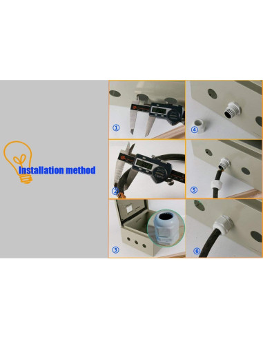 Juntas de Gland PG7 YXQ Impermeables para Cable - Paquete de 6