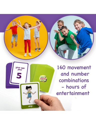Tarjetas de Ejercicio para Niños Covelico - 40 Movimientos Activos