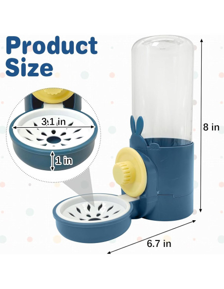 Dispensador de Agua para Conejos Kathson 0.5L Sin Goteo Dispensador de Agua para Conejos Kathson 0.5L Sin Goteo
