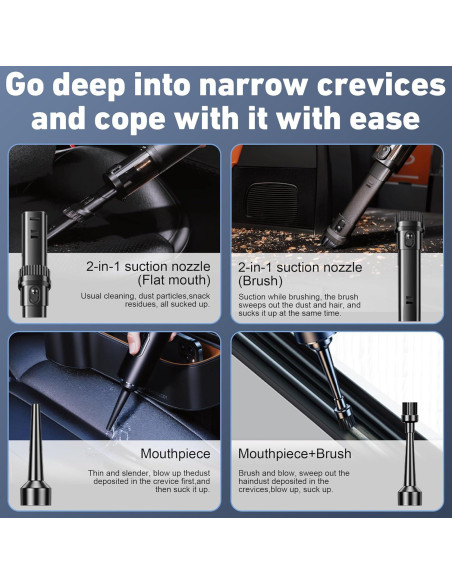 Aspiradora Portátil DEDC VC012 15000Pa Inalámbrica LED Aspiradora Portátil DEDC VC012 15000Pa Inalámbrica LED