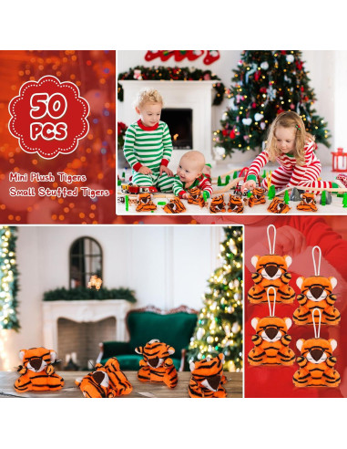 50 Mini Juguetes de Peluche Tigres Shappy - Regalos Fiesta