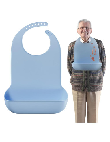 Babero de Silicona Mars Wellness para Adultos - 50.8x33 cm