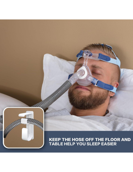 Soporte de Manguera CPAP Akiopey - Gancho Antideslizante Blanco Soporte de Manguera CPAP Akiopey - Gancho Antideslizante Blanco