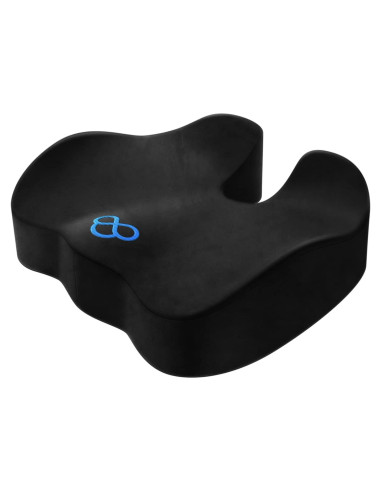 Cojín de Asiento BlissTrends Espuma Viscoelástica 46x41cm Negro