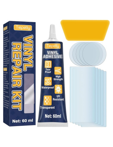 Kit de Reparación de Vinilo Tiepetly 60ml - Parche Impermeable