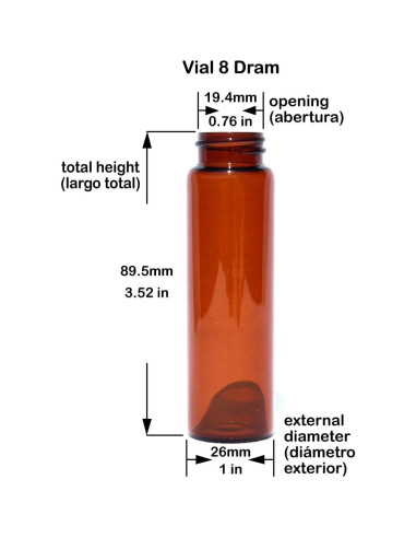 Paquete de 12 Frascos de Vidrio Ámbar 30 ml con Tapa de Tornillo