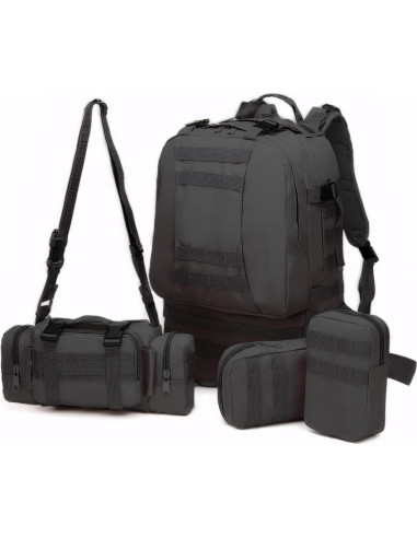 Mochila Táctica Militar Fortune Edge 60L Impermeable Negra