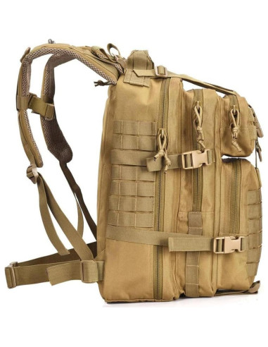 Mochila táctica militar Reebow Gear 34L Molle marrón