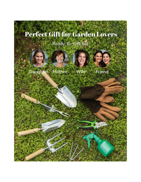 Conjunto de Herramientas de Jardinería VerdantVibes 9 Piezas Conjunto de Herramientas de Jardinería VerdantVibes 9 Piezas