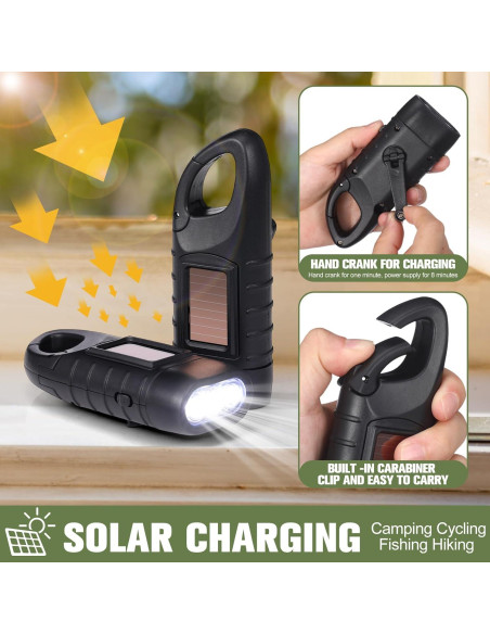Linternas de Manivela Solar Mudder 6 Pcs LED para Camping Linternas de Manivela Solar Mudder 6 Pcs LED para Camping