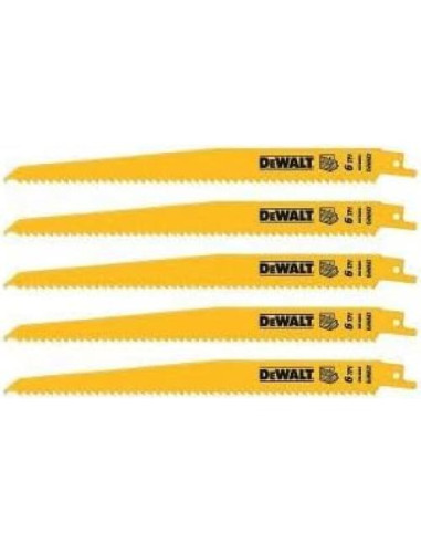 Hojas de sierra de vaivén DEWALT DW4803, bi-metal, 5 piezas