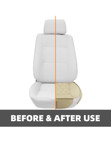 Fundas de Asiento de Coche Elantrip 4805-BE Beige Acolchadas