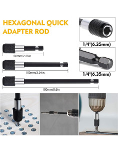 Juego de Herramientas MXiiXM: Extensión de Broca Flexible y Adaptadores 2
