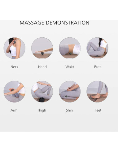 Mini bola de masaje eléctrica Maxgia 5 velocidades 5 cm azul