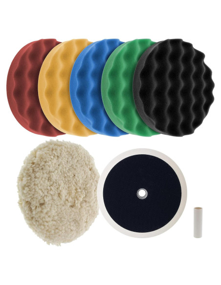Kit de Pulido Profesional TCP Global 8" con 6 Almohadillas Kit de Pulido Profesional TCP Global 8" con 6 Almohadillas